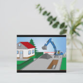 Kanalbaustelle Postkarte (Stehend Vorderseite)
