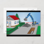 Kanalbaustelle Postkarte (Vorne/Hinten)