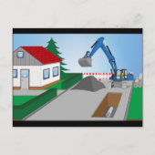 Kanalbaustelle Postkarte (Vorderseite)