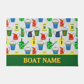 Kanalboot Narrowboat Name Gemustert Fußmatte (Vorderseite)