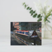 Kanalboot Postkarte (Stehend Vorderseite)