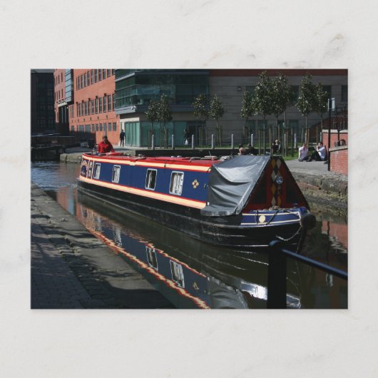 Kanalboot Postkarte (Vorderseite)