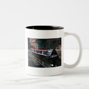 Kanalboot Zweifarbige Tasse