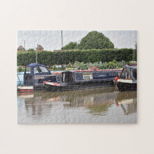 Kanalboote auf dem Fluss Avon, Stratford-Upon-Avon Puzzle