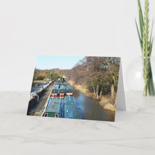 Kanalboote Feiertagskarte (Vorderseite)