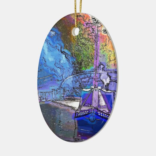 KANALBOOTE KERAMIKORNAMENT (Links)