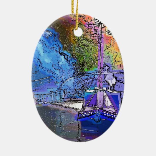 KANALBOOTE KERAMIKORNAMENT (Hinten)