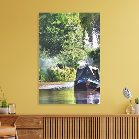 KANALBOOTE LEINWANDDRUCK (Insitu (Wohnzimmer))