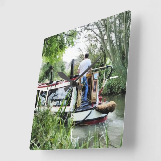 KANALBOOTE QUADRATISCHE WANDUHR (Winkel)