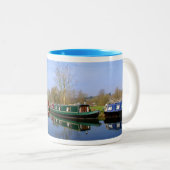 Kanalboote Zweifarbige Tasse (VorderseiteRechts)