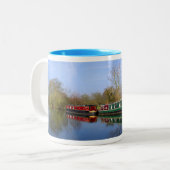 Kanalboote Zweifarbige Tasse (Vorderseite Links)