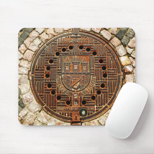 Kanaldeckel 4 (Prag) Mousepad (Mit Mouse)
