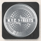 Kanaldeckel Bronx Untersetzer (Vorderseite)