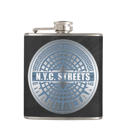 Kanaldeckel Manhattan Flachmann (Vorderseite)