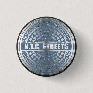 Kanaldeckel NYC Button