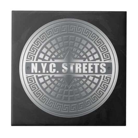Kanaldeckel NYC Fliese (Vorderseite)