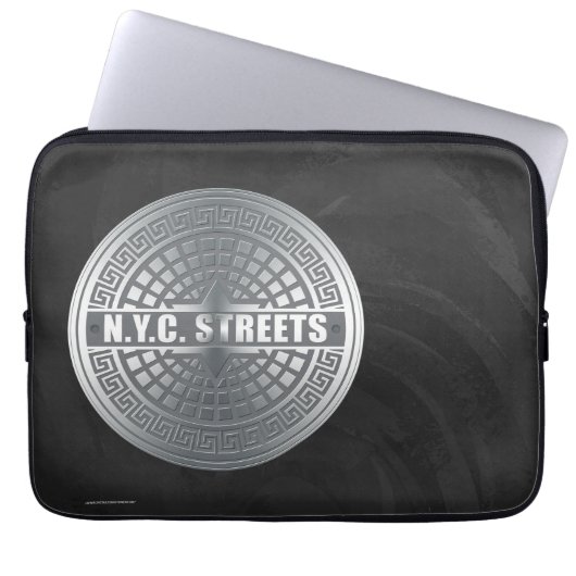 Kanaldeckel NYC Laptopschutzhülle (Vorderseite)