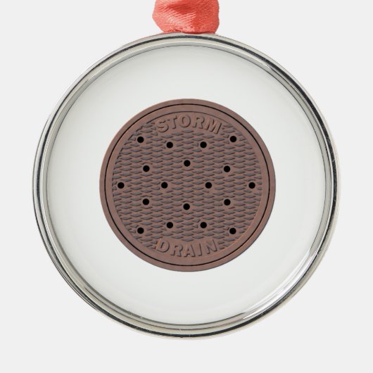 Kanaldeckel Ornament Aus Metall (Vorne)