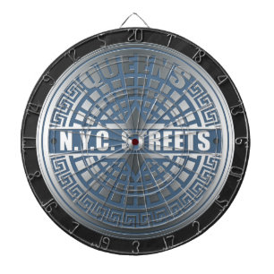 Kanaldeckel Queens Dartscheibe