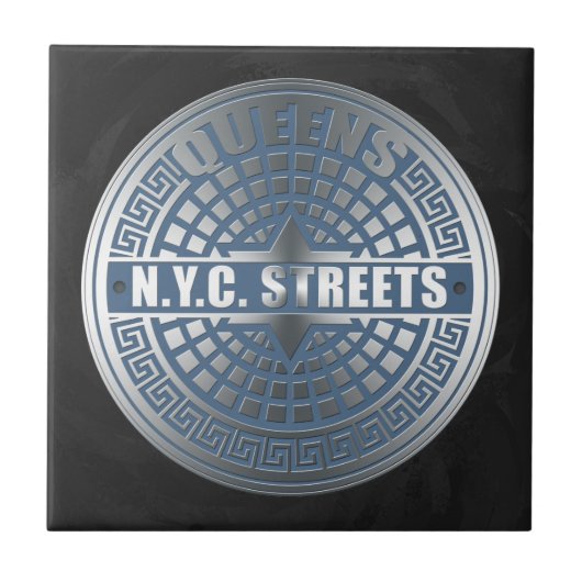 Kanaldeckel Queens Fliese (Vorderseite)