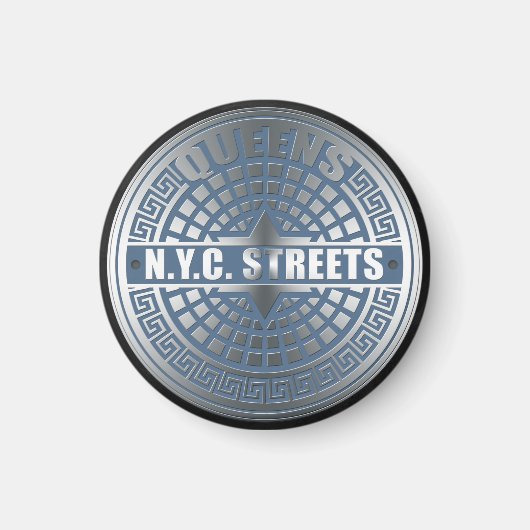 Kanaldeckel Queens Magnet (Vorne)