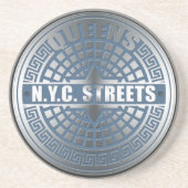 Kanaldeckel Queens Sandstein Untersetzer (Vorne)