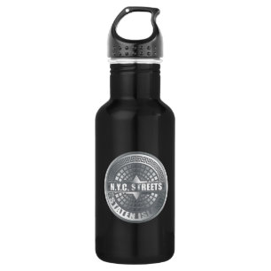 Kanaldeckel Staten Island Grau Edelstahlflasche
