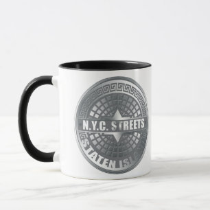 Kanaldeckel Staten Island Grau Tasse