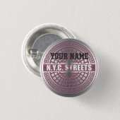 KanaldeckelNYC Button (Vorne & Hinten)