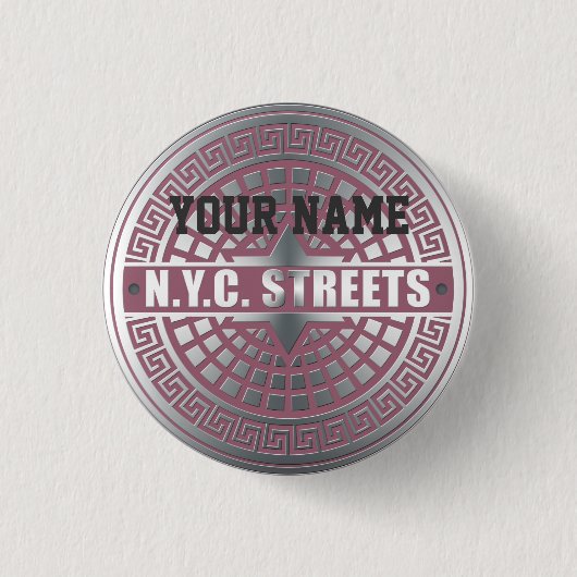 KanaldeckelNYC Button (Vorderseite)