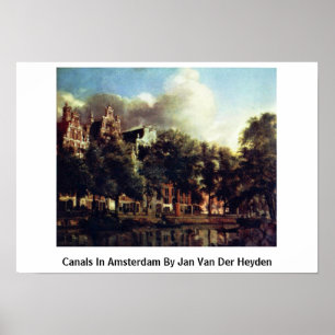 Kanäle in Amsterdam bis Januar Van Der Heyden Poster