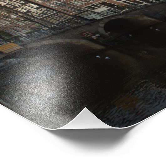 Kanäle in Amsterdam Fotodruck (Ecke)