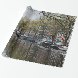 Kanäle in Amsterdam, Holland Geschenkpapier