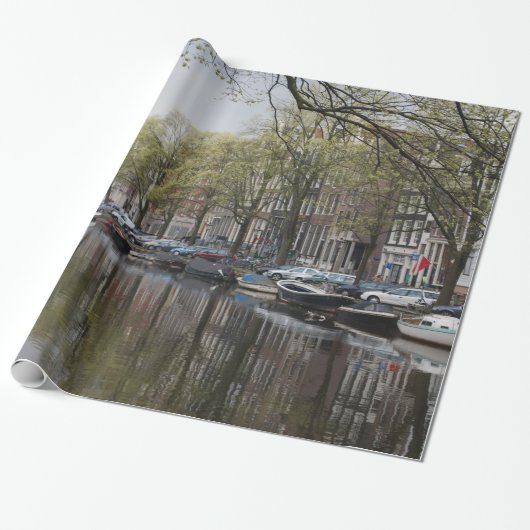 Kanäle in Amsterdam, Holland Geschenkpapier (Ungerollt)