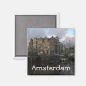 Kanäle in Amsterdam Magnet (Vorderseite/Rückseite)