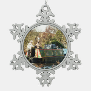 KANÄLE SCHNEEFLOCKEN Zinn-Ornament