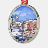KANÄLE SILBERNES ORNAMENT (Links)
