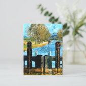 KANALE UND NARROWBOOTE POSTKARTE (Stehend Vorderseite)