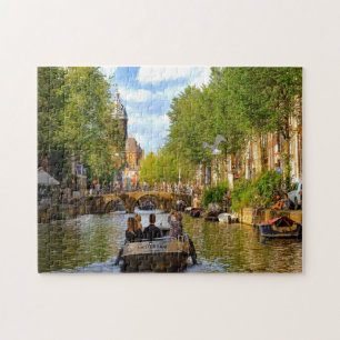 Kanäle von Amsterdam. Jigsaw Puzzle