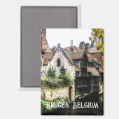 Kanäle von Brügge Magnet (Vorderseite/Rückseite)