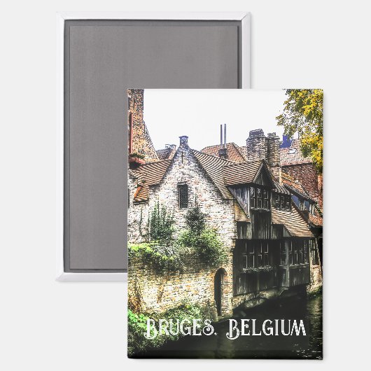 Kanäle von Brügge Magnet (Vorderseite/Rückseite)