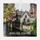 Kanäle von Brügge Ornament Aus Glas (Rückseite)