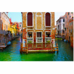 Kanäle von Venedig Freistehende Fotoskulptur<br><div class="desc">Kanäle und farbige Gebäude von Venedig,  Italien,  eingelassen Sommer</div>