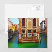 Kanäle von Venedig Postkarte (Vorne/Hinten)