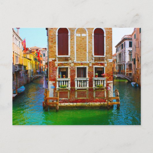 Kanäle von Venedig Postkarte (Vorderseite)