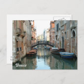 Kanäle von Venedig Postkarte (Vorne/Hinten)