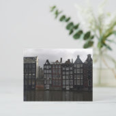 Kanalhäuser in Amsterdam Postkarte (Stehend Vorderseite)