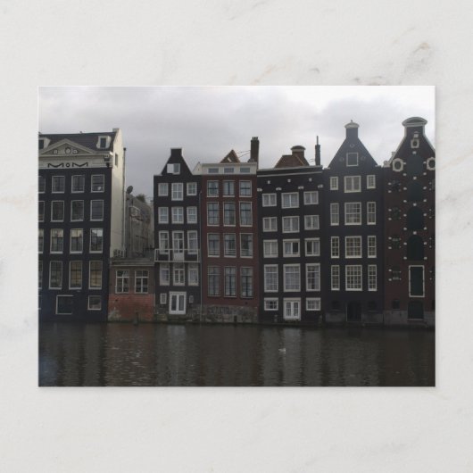 Kanalhäuser in Amsterdam Postkarte (Vorderseite)