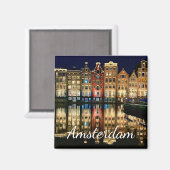 Kanalhäuser von Amsterdam Magnet (Vorderseite/Rückseite)
