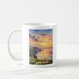Kanalinseln Nationalpark Aquarellmalerei Kaffeetasse